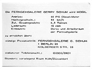 Gerry Schum «Television Gallery» | Die Fernsehgalerie
