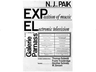 Nam June Paik »Exposition of Music – Electronic Television« | Faltblatt zur Ausstellung