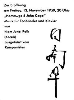 Nam June Paik «Hommage à John Cage»