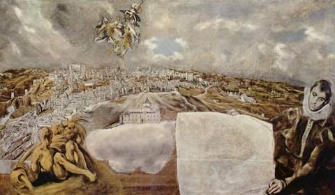 El Greco »Ansicht und Plan von Toledo«