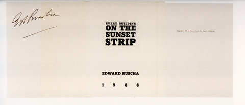 Ed Ruscha «Every Building on the Sunset Strip»
