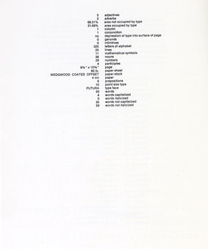 Dan Graham »Poem Schema« | Variante zu Schema (März, 1966)