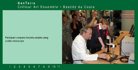 Critical Art Ensemble (CAE) &laquo;GenTerra&raquo;